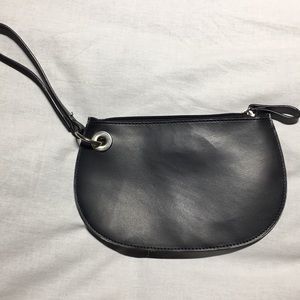 Danier leather pouch/ wristlet in black